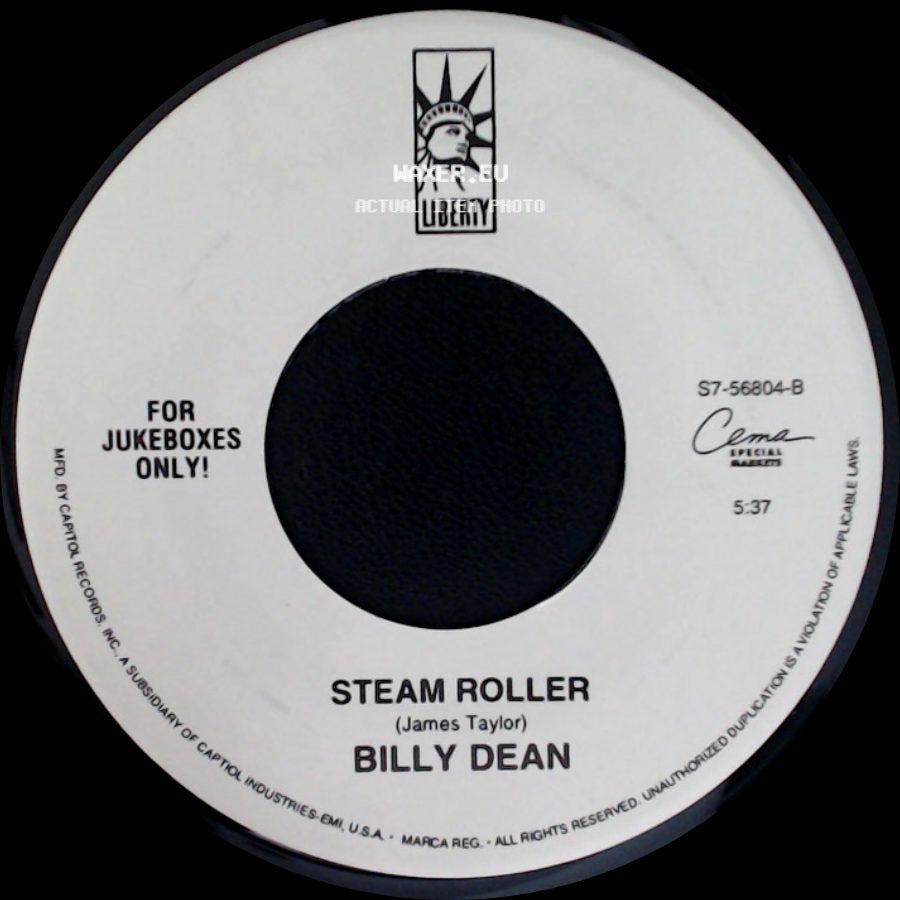 Billy Dean - Tryin' To Hide A Fire In The Dark / Steam Roller side B
