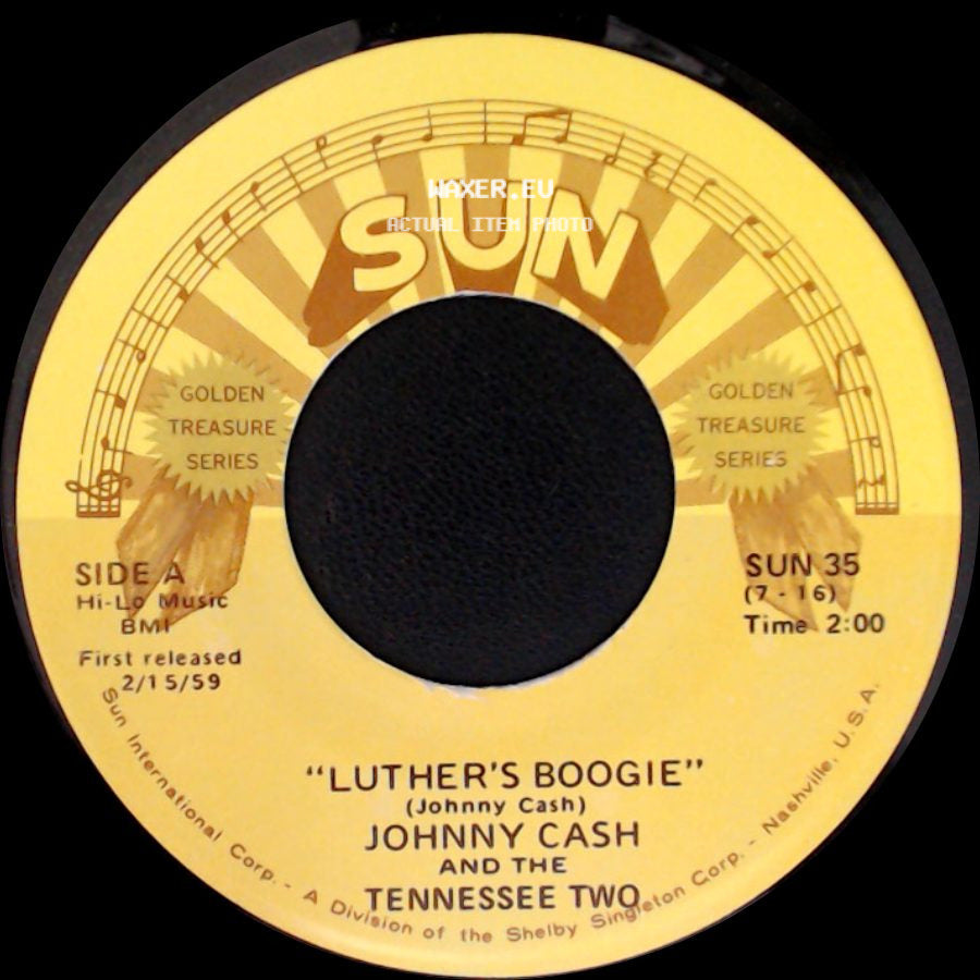 Johnny Cash And The Tennessee Two - Luther's Boogie / Thanks A Lot side A