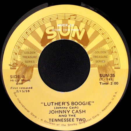 Johnny Cash And The Tennessee Two - Luther's Boogie / Thanks A Lot side A