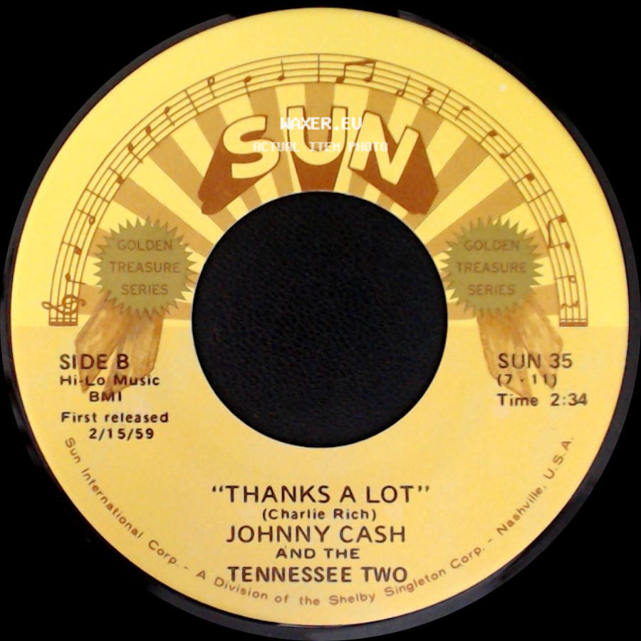 Johnny Cash And The Tennessee Two - Luther's Boogie / Thanks A Lot side B