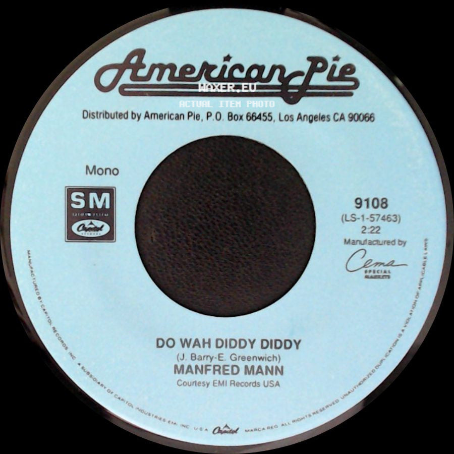 Manfred Mann / Gary Lewis & The Playboys - Do Wah Diddy Diddy / This Diamond Ring side A