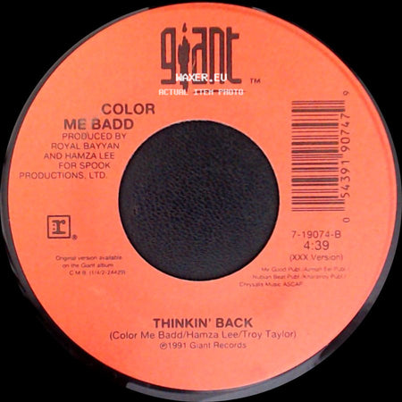 Color Me Badd - Thinkin' Back / Thinkin' Back side A
