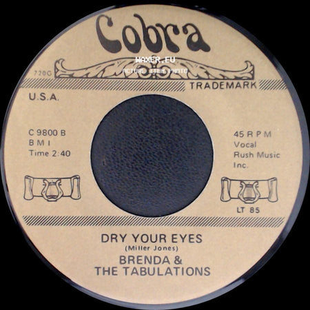 The Sixteens / Brenda & The Tabulations - A Casual Look / Dry Your Eyes side B