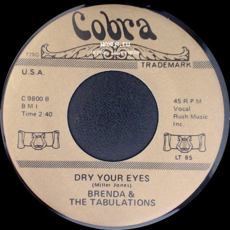 The Sixteens / Brenda & The Tabulations - A Casual Look / Dry Your Eyes side B