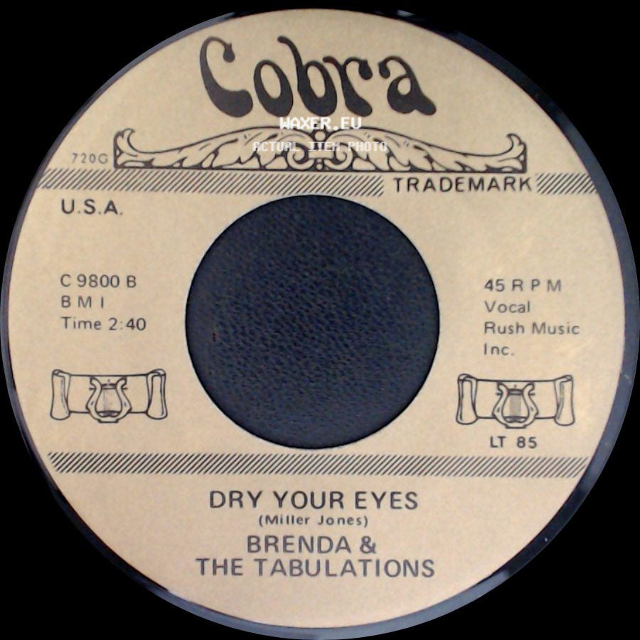 The Sixteens / Brenda & The Tabulations - A Casual Look / Dry Your Eyes side B