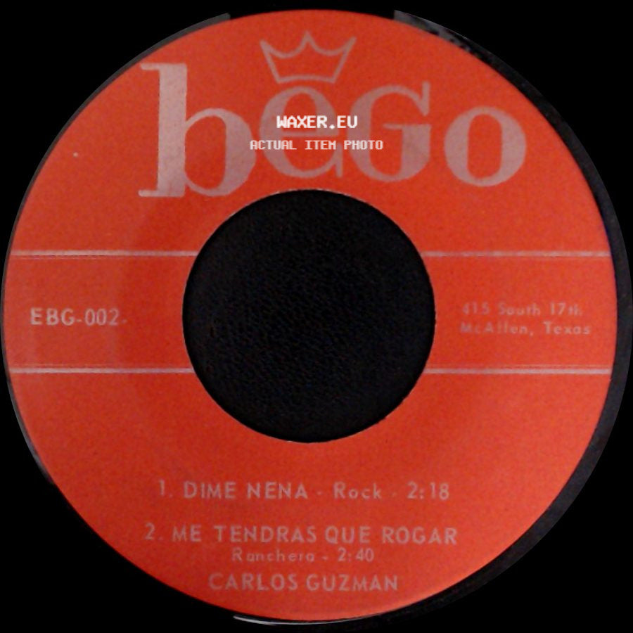 Carlos Guzman - Unknown Title A / No Te Chifles / Perdoname side A