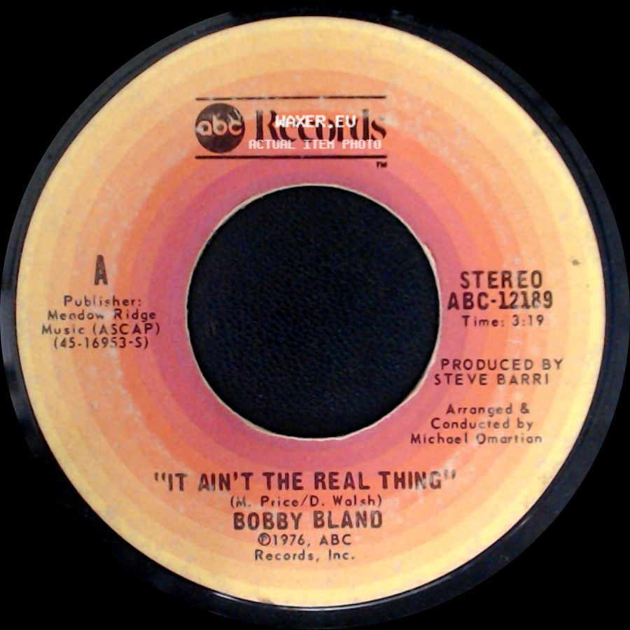 Bobby Bland - It Ain't The Real Thing / Who's Foolin' Who side A
