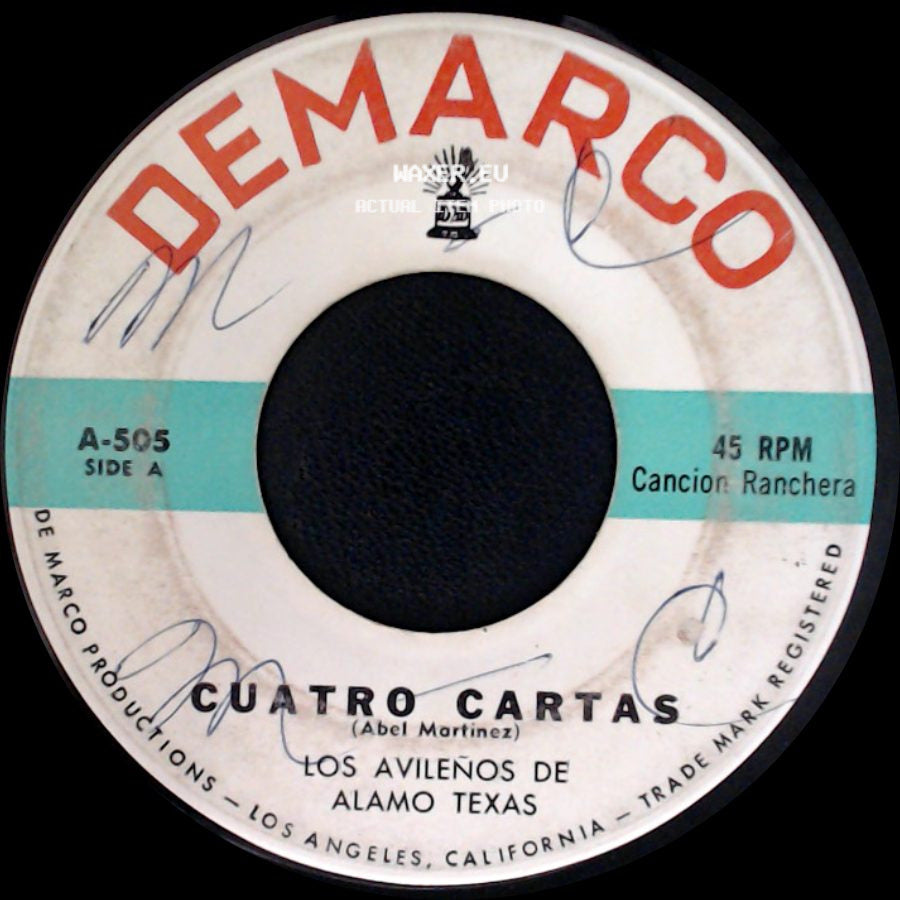 Los Avileños De Alamo Texas - Cuatro Cartas / El Gancho Izquierdo side A