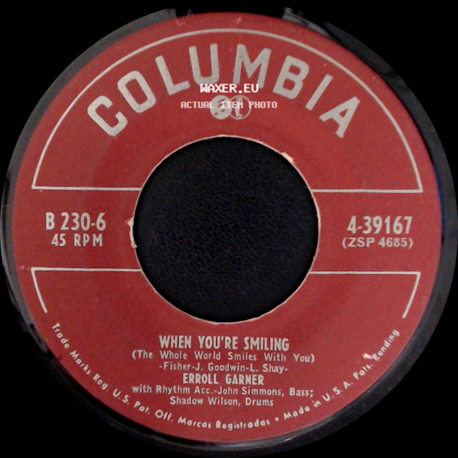 Erroll Garner - When You're Smiling (The Whole World Smiles With You) / Spring Is Here side A