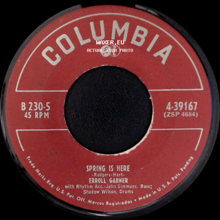 Erroll Garner - When You're Smiling (The Whole World Smiles With You) / Spring Is Here side B