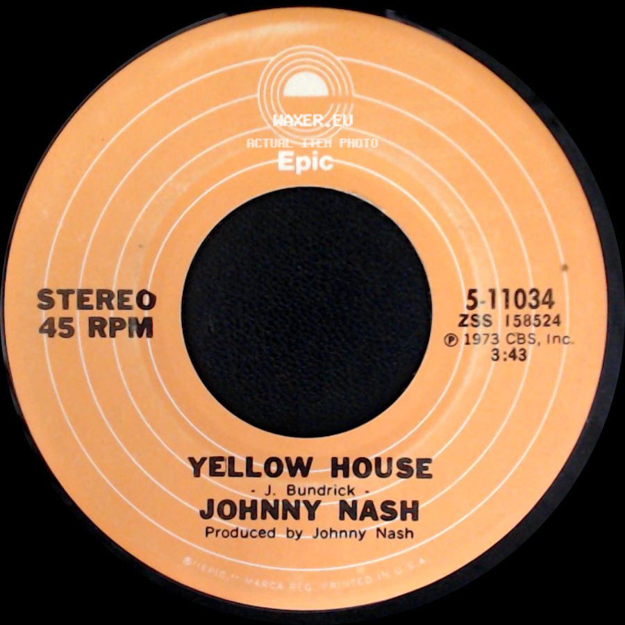 Johnny Nash - Ooh What A Feeling / Yellow House side B