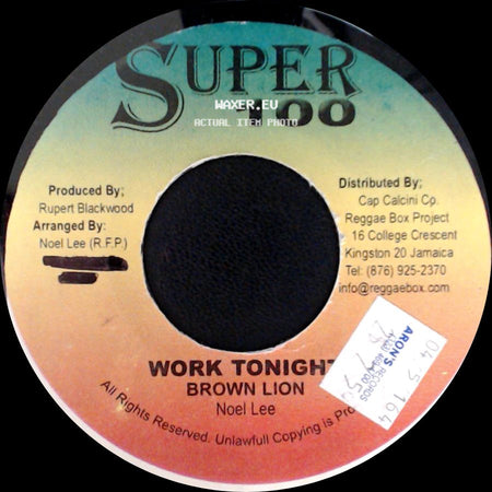 Brown Lion - Work Tonight / Hit side A
