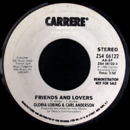 Gloria Loring & Carl Anderson - Friends And Lovers / Friends And Lovers side A