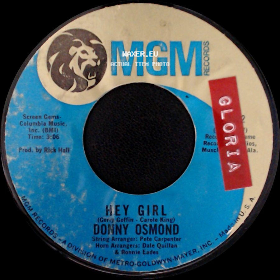 Donny Osmond - I Knew You When / Hey Girl side B