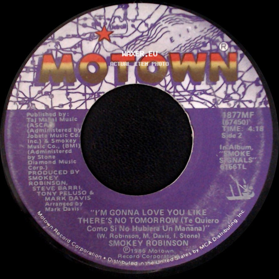 Smokey Robinson - Just To See Her / I'm Gonna Love You Like There's No Tomorrow (Te Quiero Como Si No Hubiera Un Manana) side B