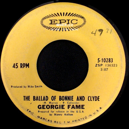 Georgie Fame - The Ballad Of Bonnie And Clyde / Beware Of The Dog side A
