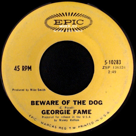 Georgie Fame - The Ballad Of Bonnie And Clyde / Beware Of The Dog side B