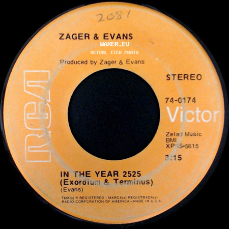 Zager & Evans - Little Kids / In The Year 2525 (Exordium & Terminus) side B