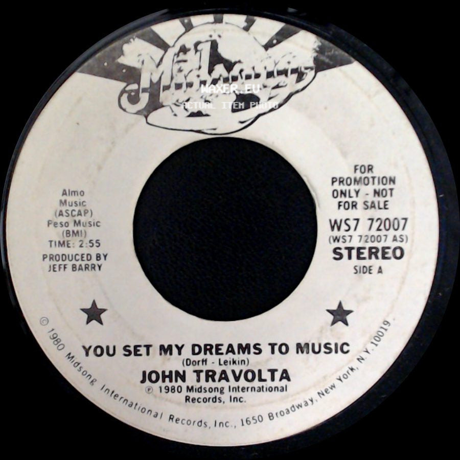 John Travolta - You Set My Dreams To Music / It Had To Be You side A