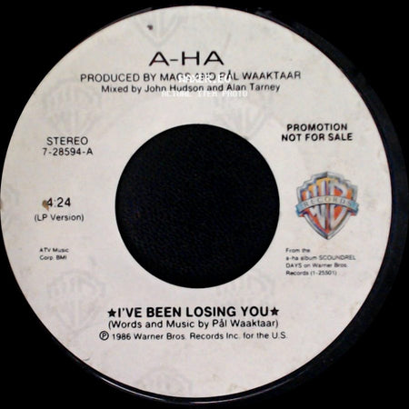 A-Ha - I've Been Losing You / I've Been Losing You side B
