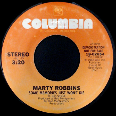 Marty Robbins - Some Memories Just Won't Die / Some Memories Just Won't Die side A