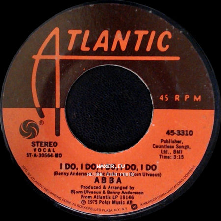 Abba - I Do, I Do, I Do, I Do, I Do / Bang-A-Boomerang side A