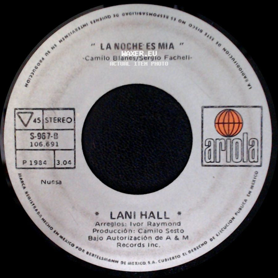 Lani Hall - La Noche Es Mia / Para Vivir Asi side A