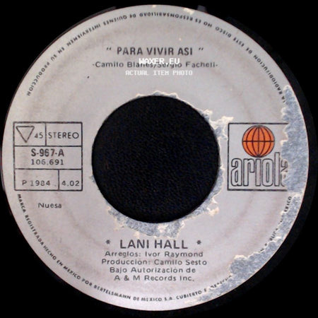Lani Hall - La Noche Es Mia / Para Vivir Asi side B