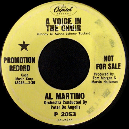 Al Martino - The Glory Of Love / A Voice In The Choir side B