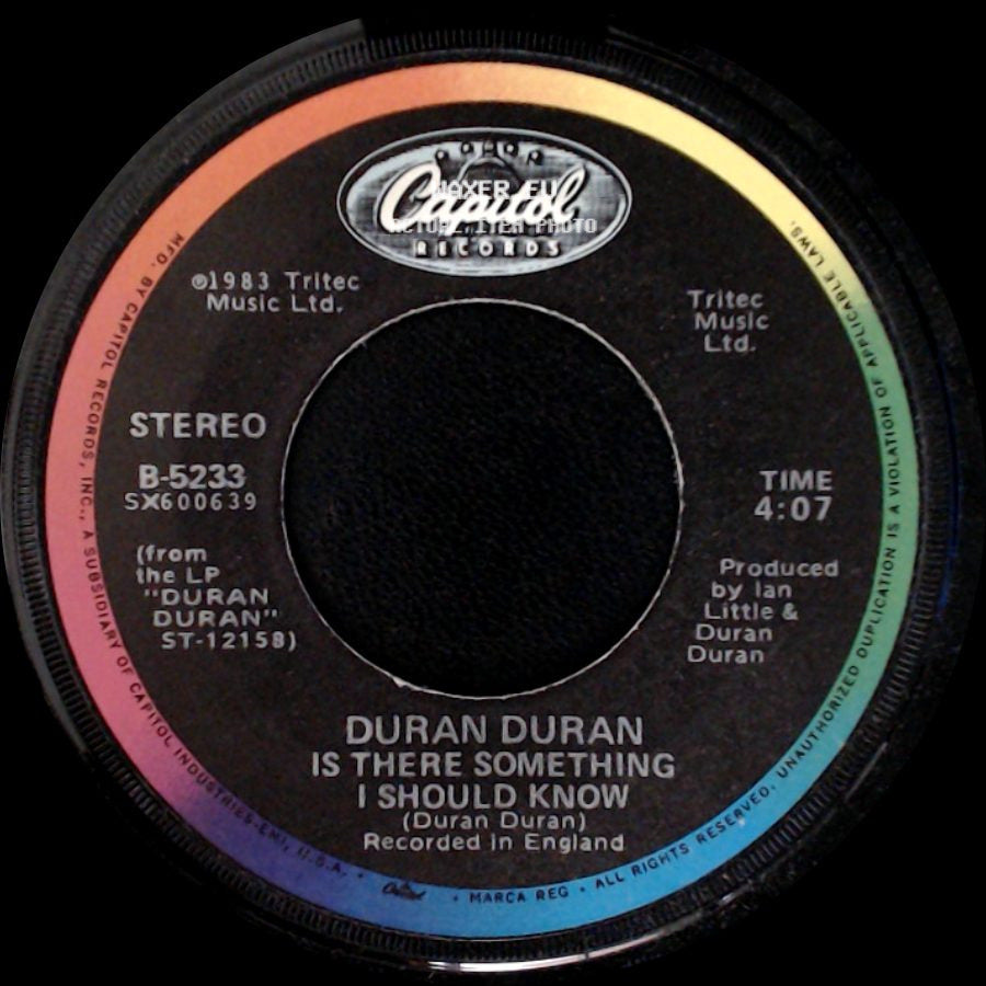 Duran Duran - Careless Memories / Is There Something I Should Know side B