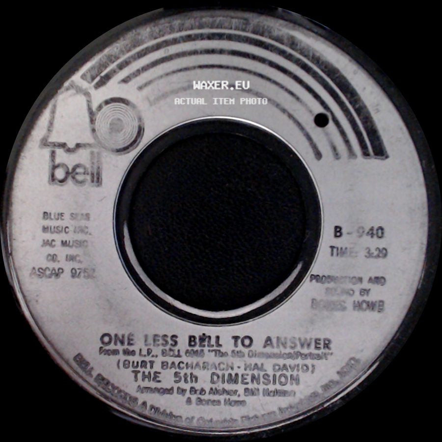 The 5Th Dimension - One Less Bell To Answer / Feelin' Alright side A