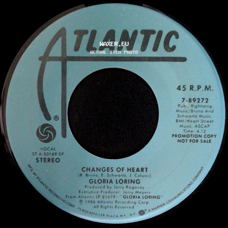 Gloria Loring - Changes Of Heart / Changes Of Heart side A