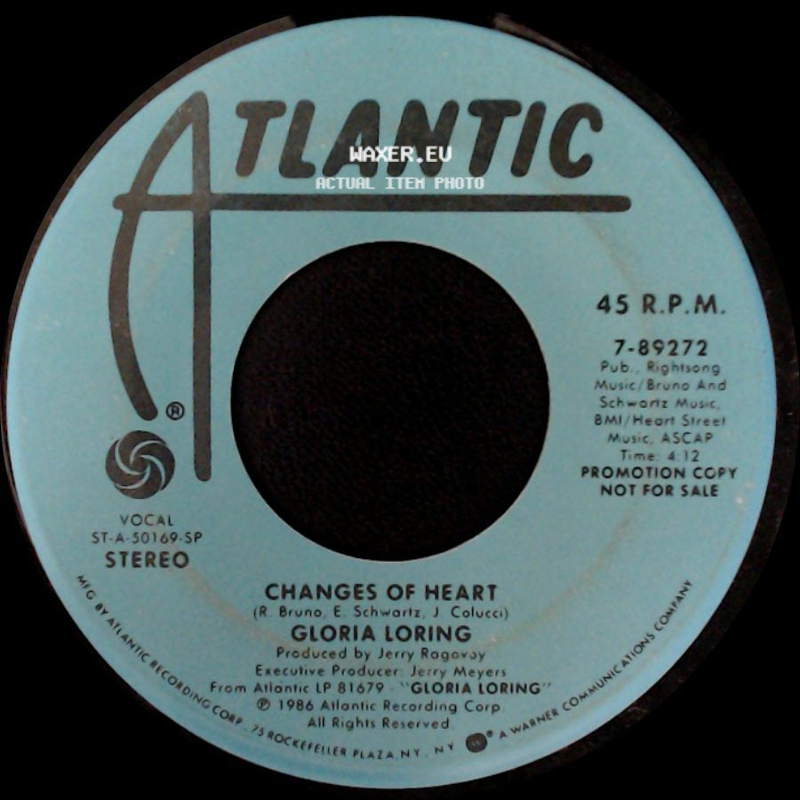 Gloria Loring - Changes Of Heart / Changes Of Heart side B