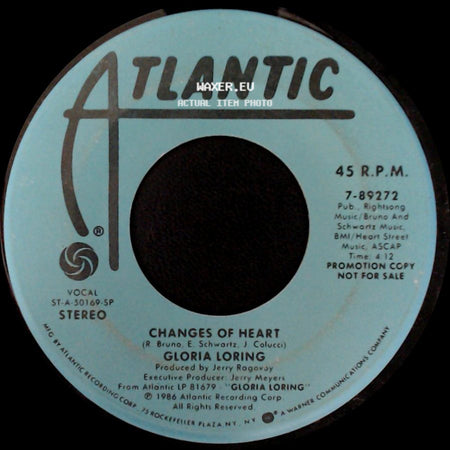Gloria Loring - Changes Of Heart / Changes Of Heart side B