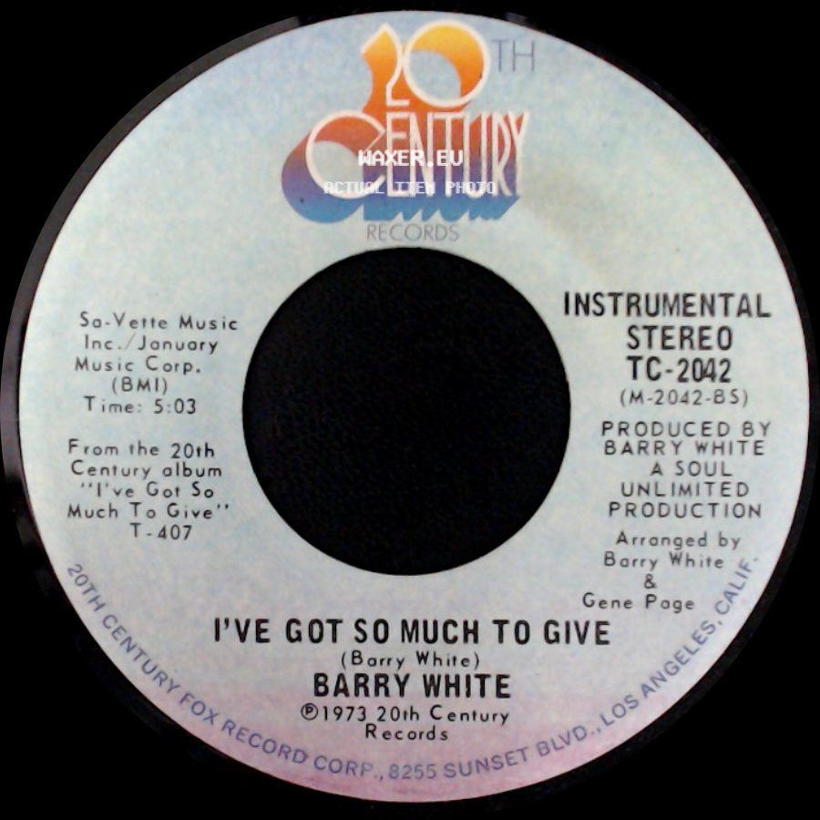 Barry White - I've Got So Much To Give / I've Got So Much To Give side A