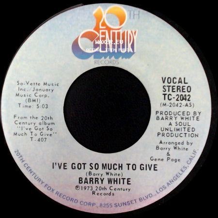 Barry White - I've Got So Much To Give / I've Got So Much To Give side B
