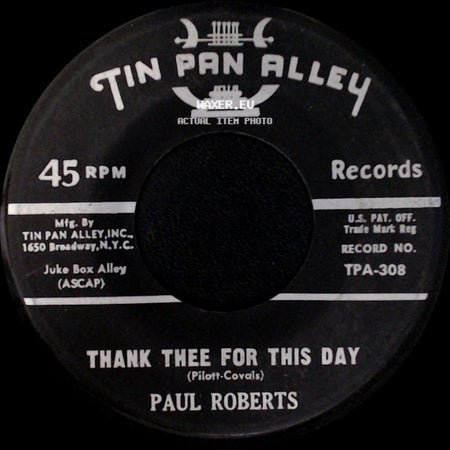 Paul Roberts - Thank Thee For This Day / Thank Thee For This Day side B