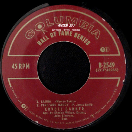 Erroll Garner - Laura / Fine And Dandy / Body And Soul / Oh, Lady Be Good! side A