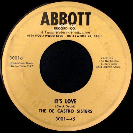 The De Castro Sisters - It's Love / Teach Me Tonight side A