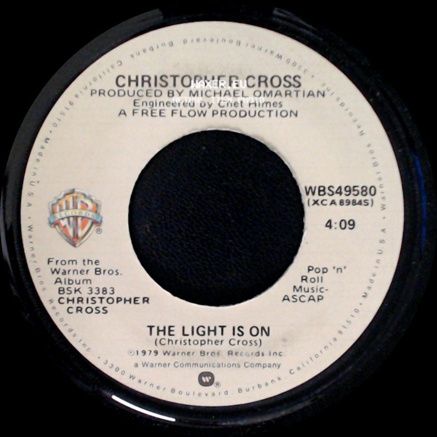 Christopher Cross - Never Be The Same / The Light Is On side B