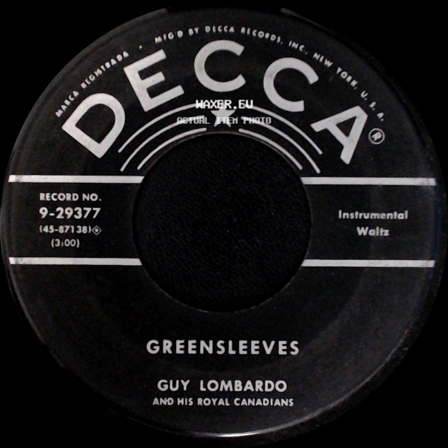 Guy Lombardo And His Royal Canadians - Blue Mirage / Greensleeves side B