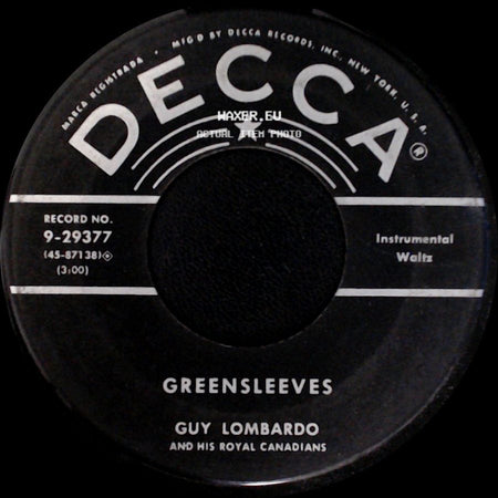 Guy Lombardo And His Royal Canadians - Blue Mirage / Greensleeves side B
