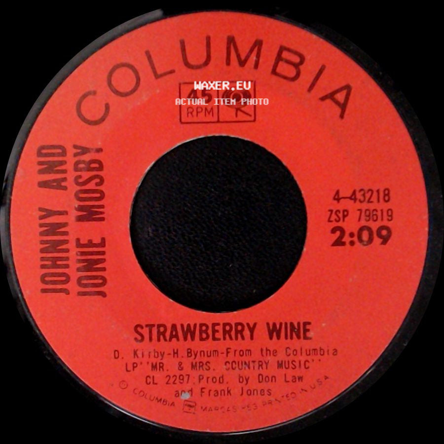 Johnny And Jonie Mosby - Wrong Company / Strawberry Wine side B