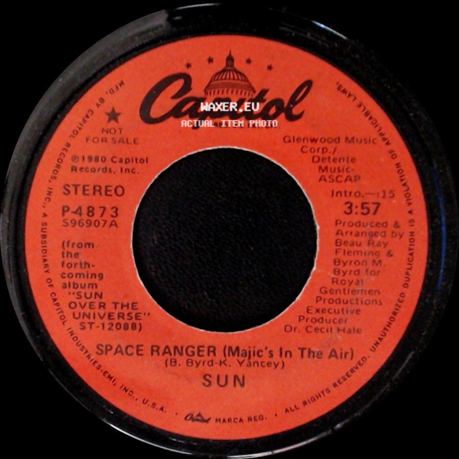 Sun - Space Ranger (Majic's In The Air) / Space Ranger (Majic's In The Air) side A