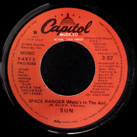 Sun - Space Ranger (Majic's In The Air) / Space Ranger (Majic's In The Air) side B