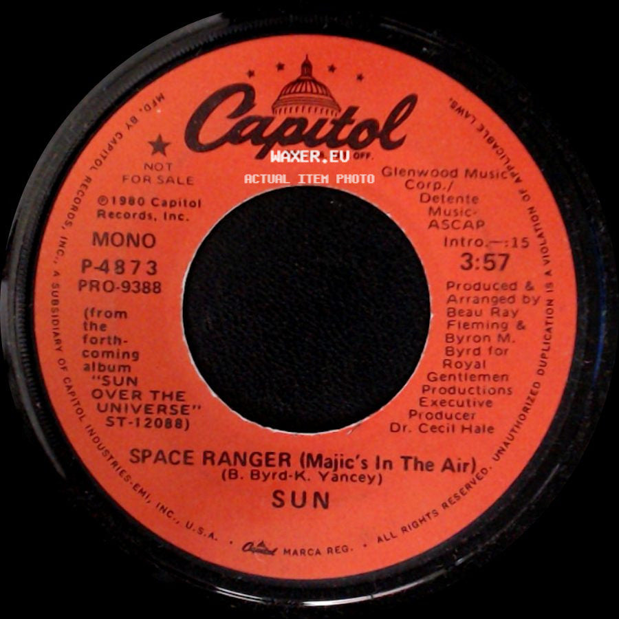 Sun - Space Ranger (Majic's In The Air) / Space Ranger (Majic's In The Air) side B