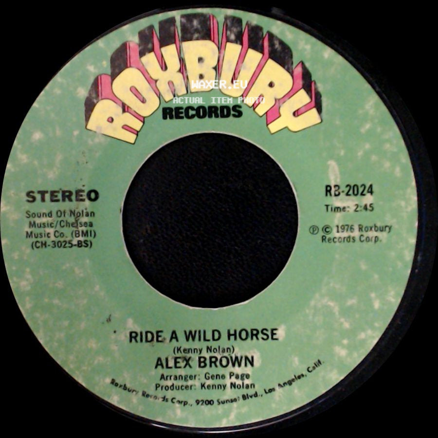 Alex Brown - Love Really Hurts Without You / Ride A Wild Horse side B