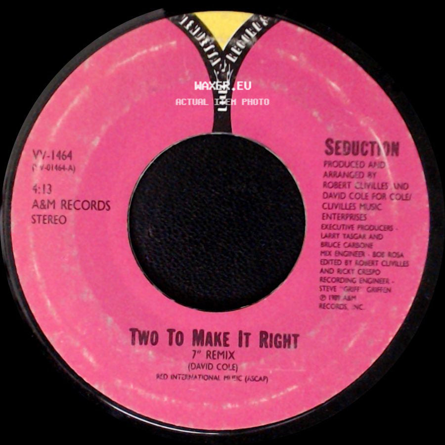 Seduction - Two To Make It Right / Two To Make It Right side A