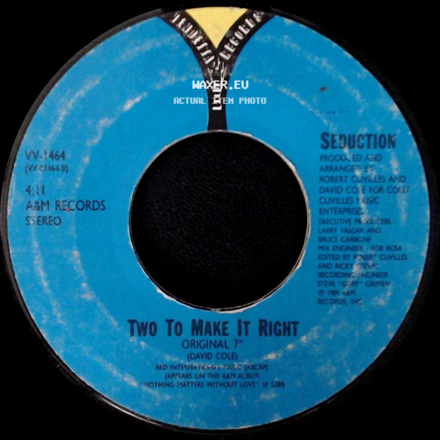 Seduction - Two To Make It Right / Two To Make It Right side B