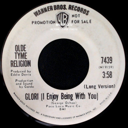 Olde Tyme Religion - Glori (I Enjoy Being With You) / Glori (I Enjoy Being With You) side B